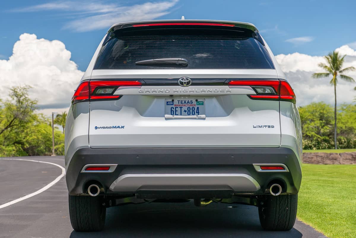 2024 Toyota Grand Highlander Limited Hybrid MAX rear taillights and rear bumper