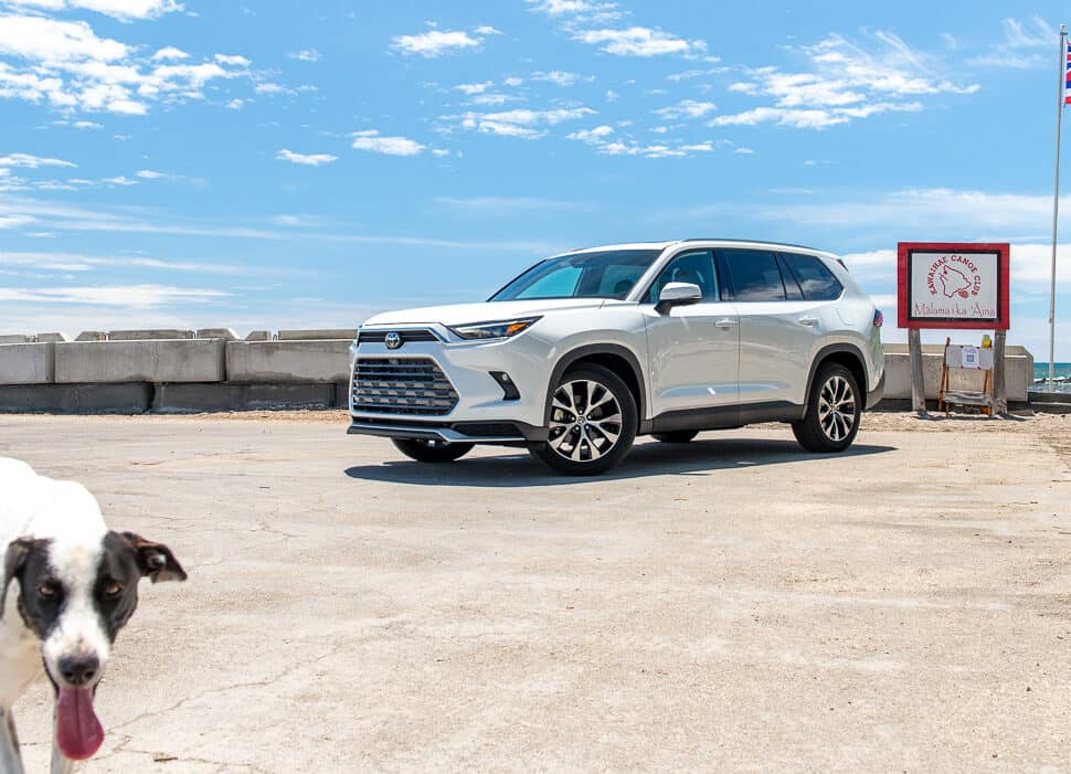 2024 Toyota Grand Highlander Limited Hybrid MAX front view in white