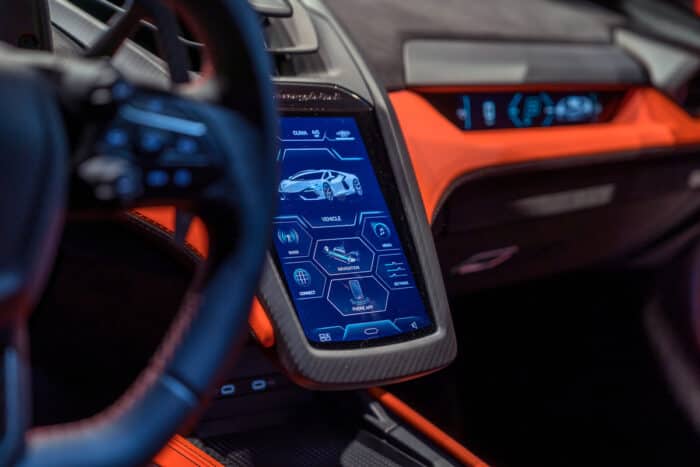 Lamborghini Revuelto interior touch screen