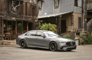 2024 Mercedes-AMG S 63 E PERFORMANCE front view in silver