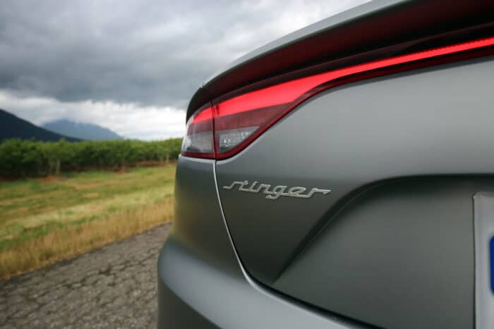 2023 KIA Stinger Tribute logo on rear
