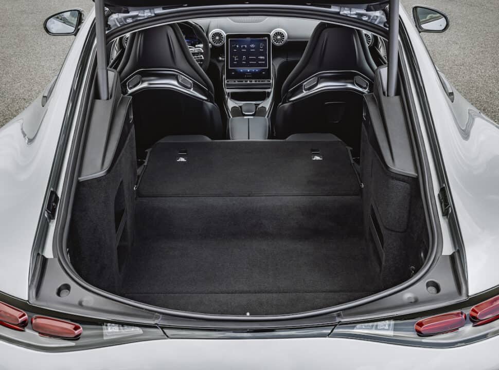 Mercedes-AMG GT 63 4MATIC+ rear trunk space with seats folded down