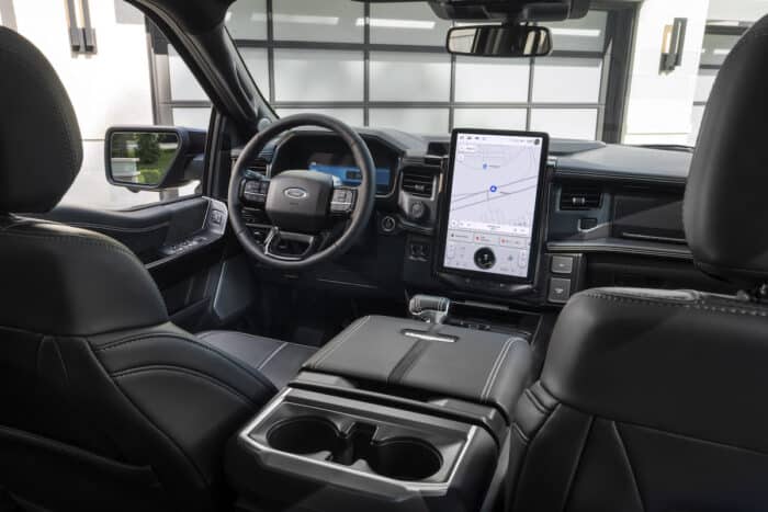 F-150 Lightning Platinum Black interior front