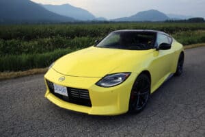 2023 Nissan 400Z Performance front view in yellow