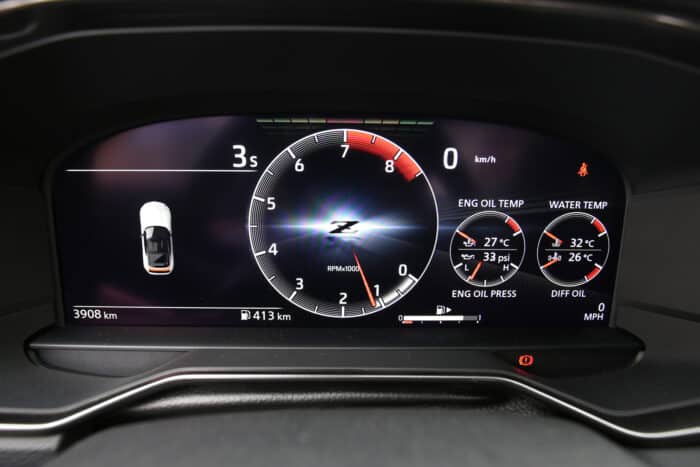 2023 Nissan 400Z Performance virtual gauge cluster