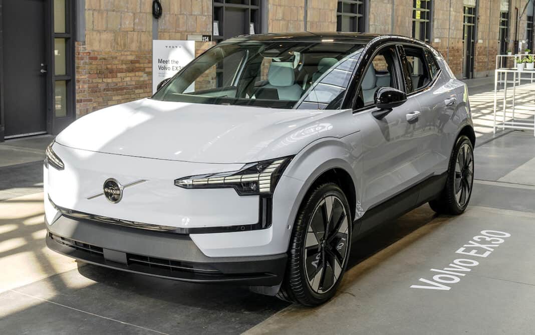 2025 Volvo EX30 front view in white