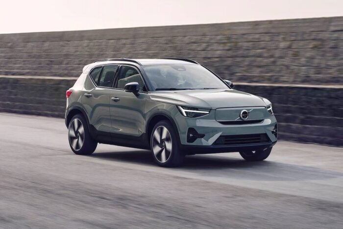 2023_volvo_xc40-recharge front driving