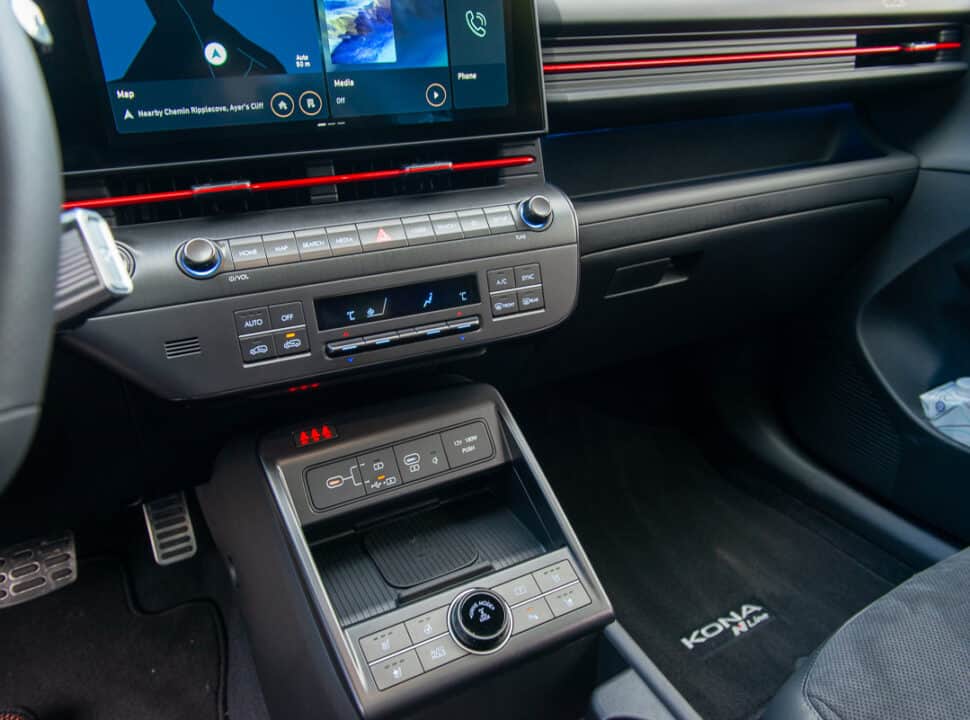 2024 Hyundai Kona N-Line interior passenger side and centre console area