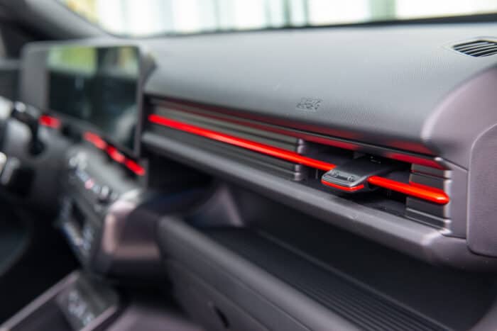 2024 Hyundai Kona N-Line interior red accents on vents