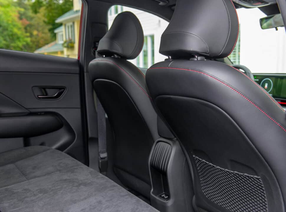 2024 Hyundai Kona N-Line interior rear seats and rear legroom