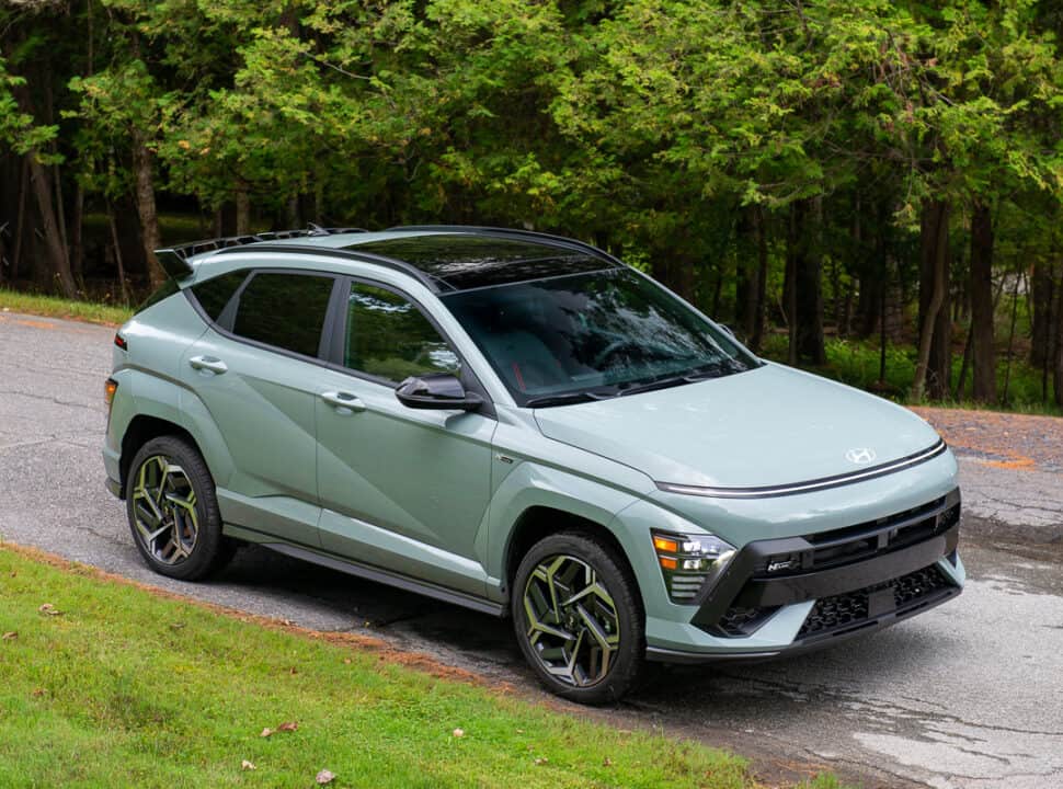 2024 Hyundai Kona N-Line front profile shot parked on street