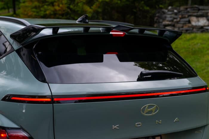 2024 Hyundai Kona N-Line rear spoiler and new taillight