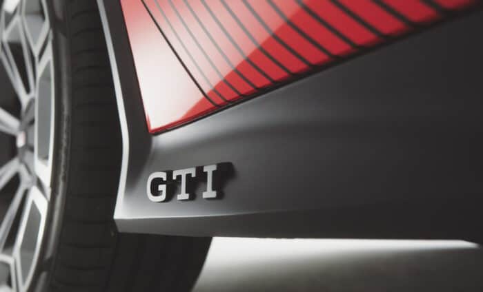 VW ID. GTI Concept logo on side valance side skirt