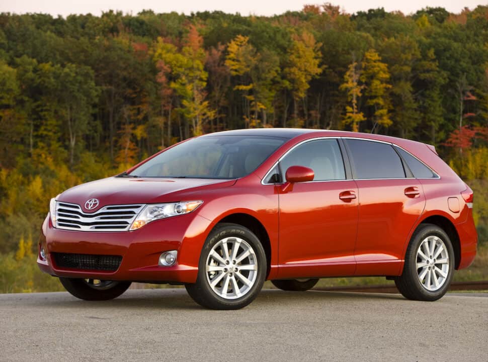 2010 Toyota Venza in red parked outside front view