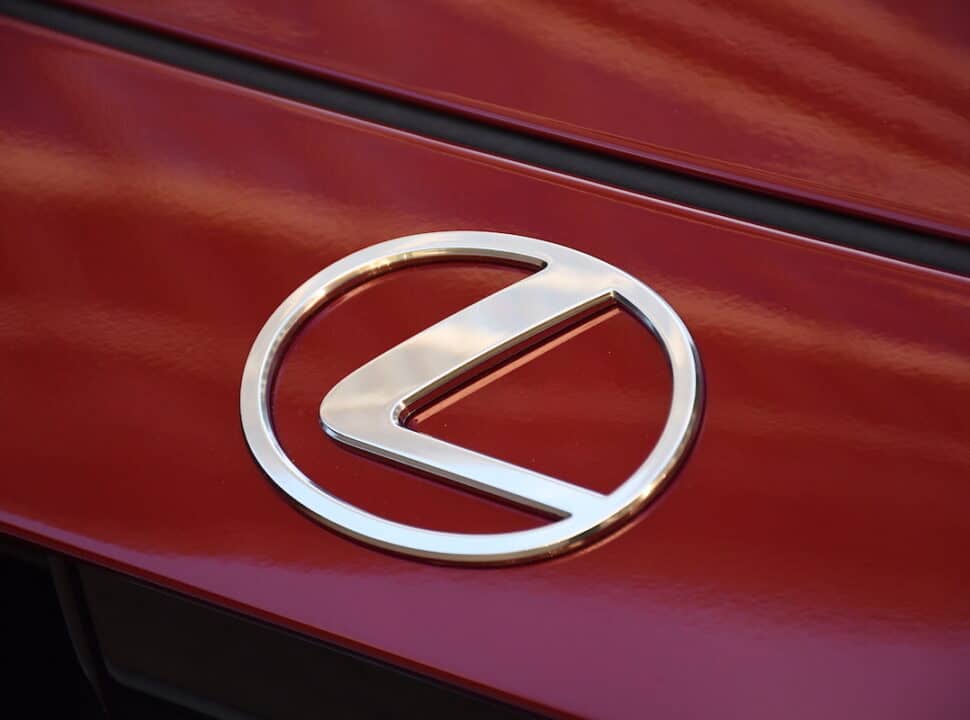 2024 Lexus TX lexus symbol on red SUV