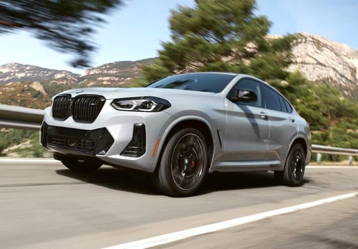 2025 bmw x4 grey front driving
