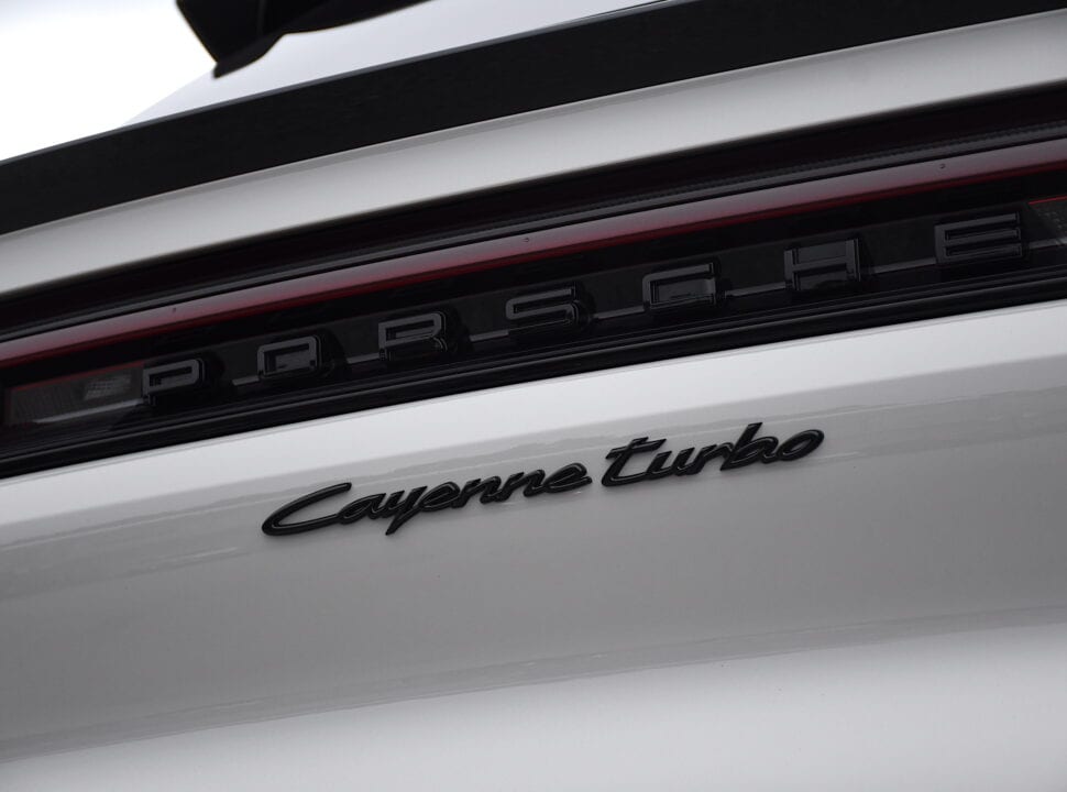 2024 Porsche Cayenne Turbo E Hybrid badge on rear