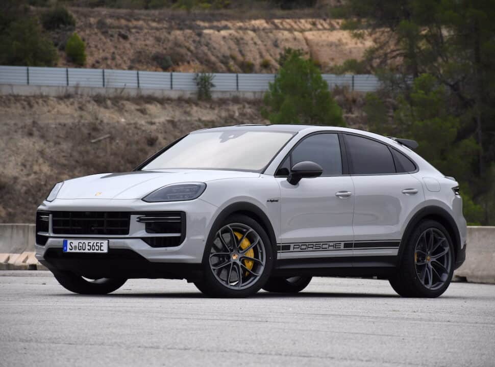 2024 Porsche Cayenne Turbo E Hybrid front view parked on street