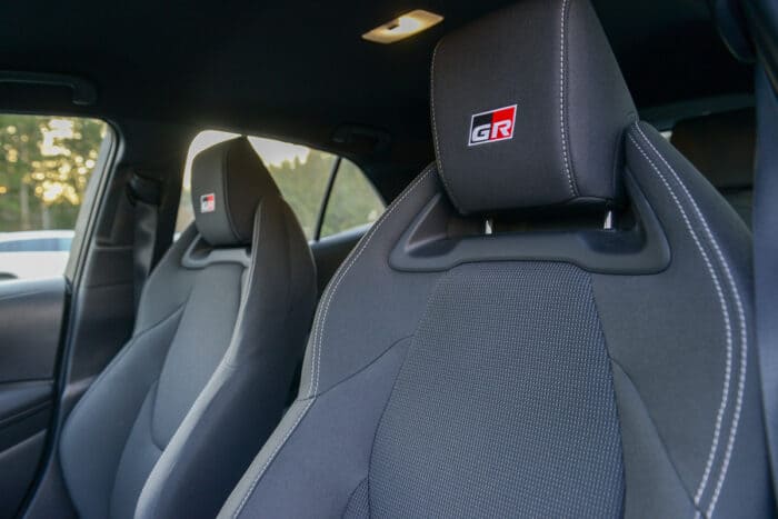2023 Toyota GR Corolla Core interior front racing seats