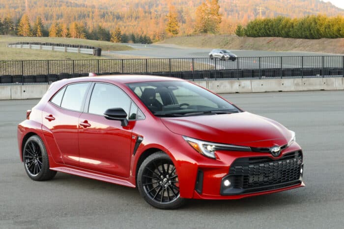 2023 Toyota GR Corolla Core at the track