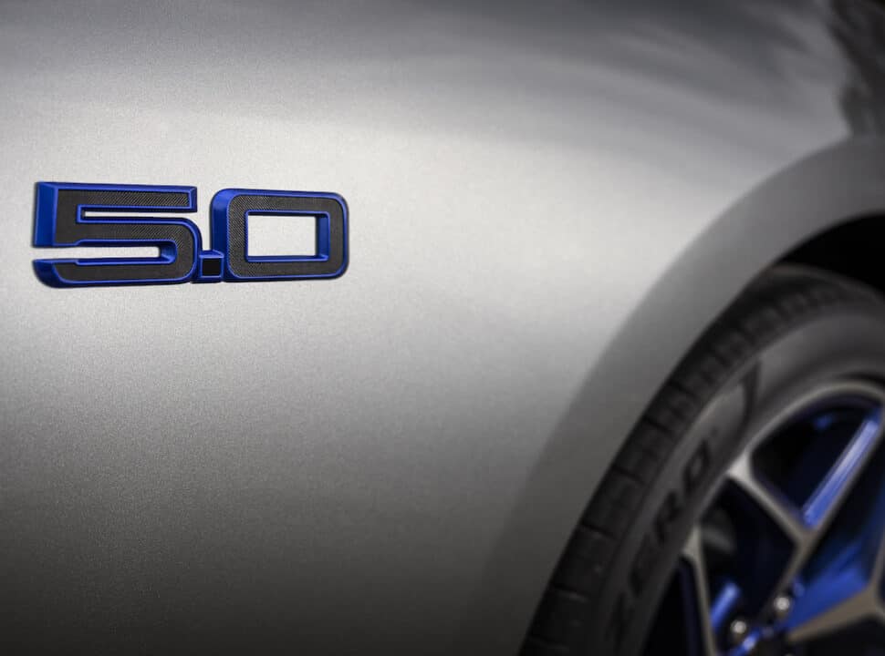 2024 Ford Mustang GT California Special 5.0 logo on fender