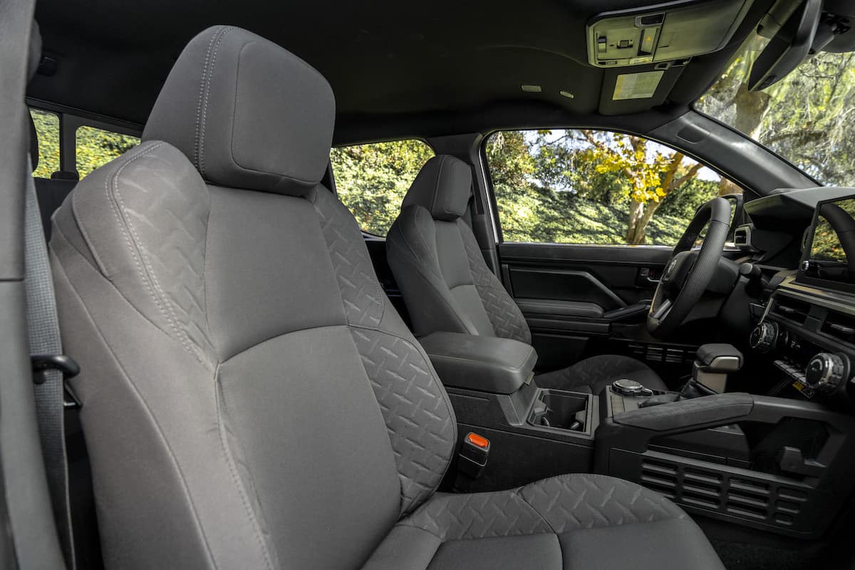 2024 Toyota Tacoma SR5 interior front cabin seats and front