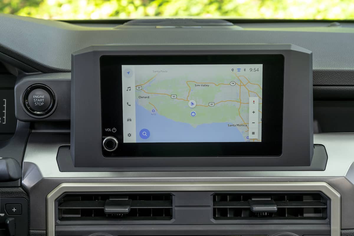 2024 Toyota Tacoma SR5 interior screen with nav