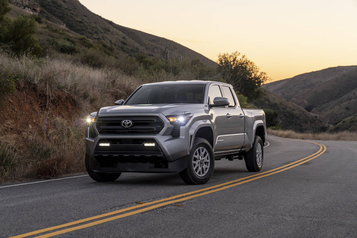 2024 Toyota Tacoma SR5 front parked at sunset