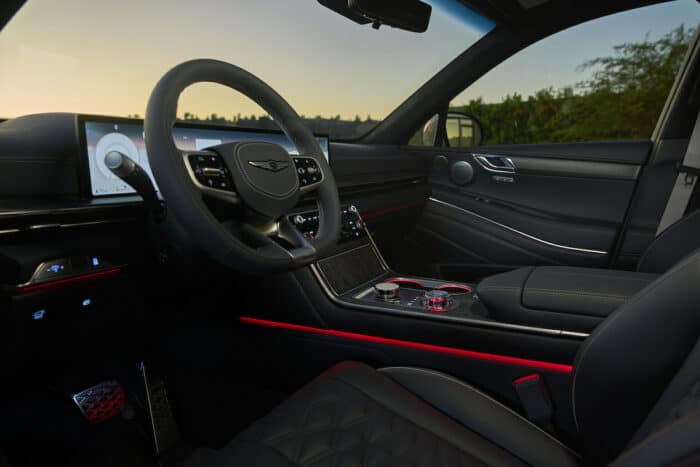 2025 Genes GV80 Coupe interior front at night