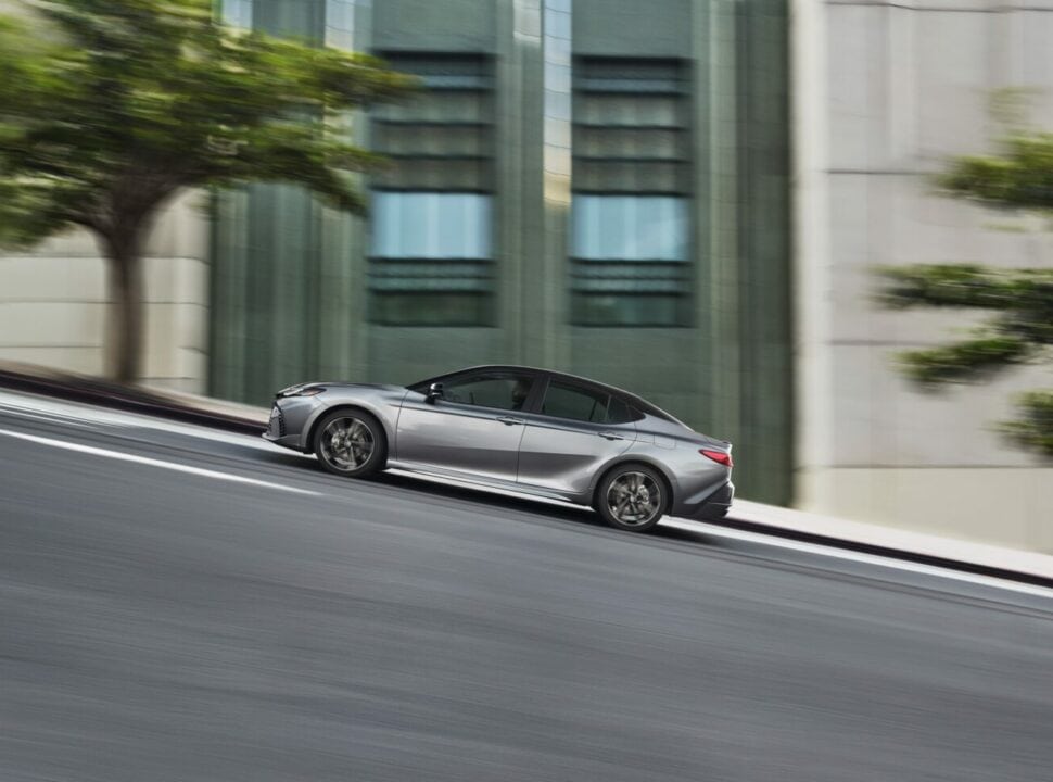 2025_Toyota-Camry_XSE sideview driving fast