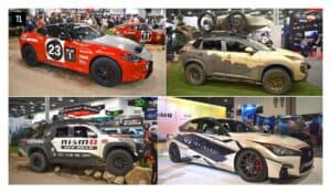 Nissan Goes Off-Road at 2023 SEMA Show with the Nissan Safari Rally Z Tribute, Project Rugged Rogue, Forsberg Frontier PRO-4X, Infiniti Q50 Red Sport 400