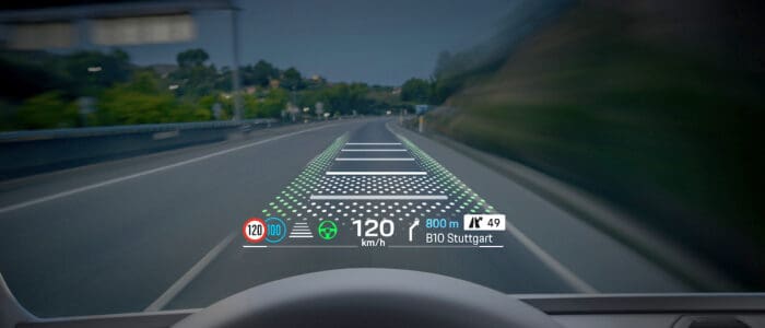 2024 Porsche Macan EV interior with AR hud