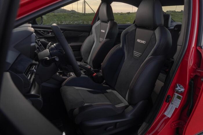 2024 SUBARU WRX TR interior front Recaro seats