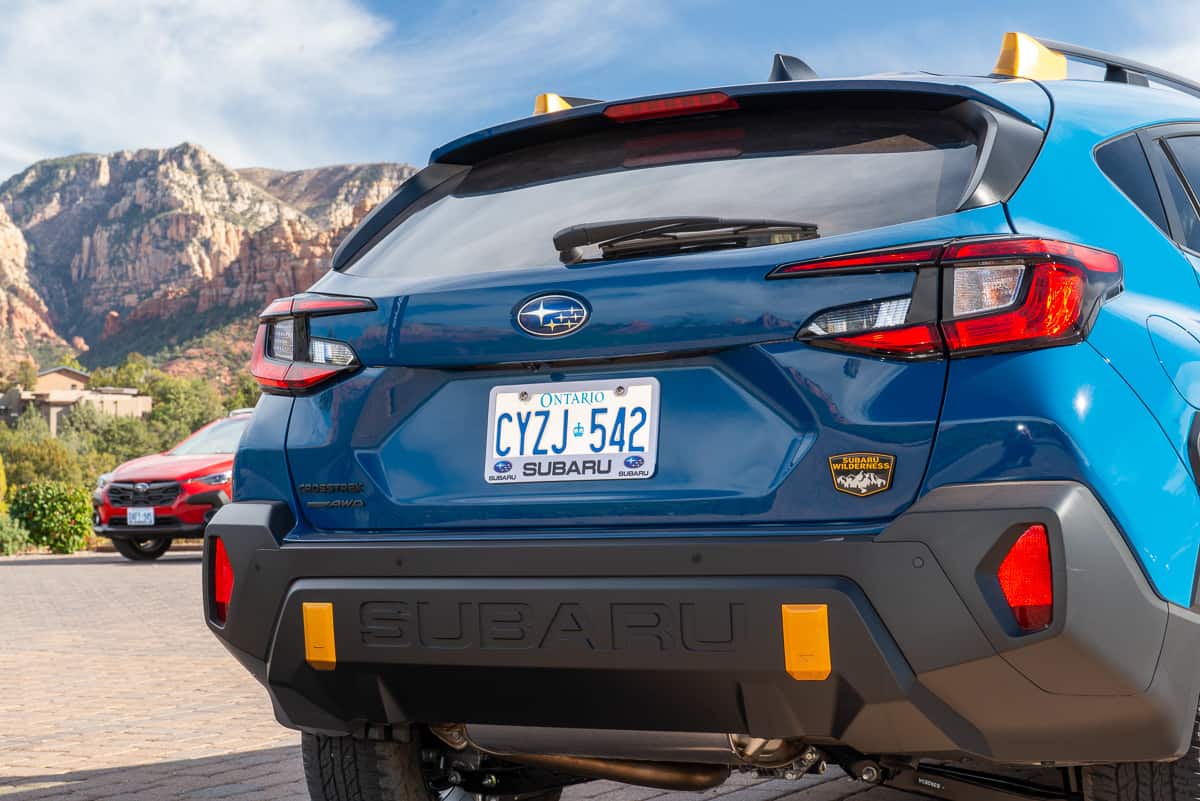 2024 Subaru Crosstrek Wilderness rear design including tow hooks