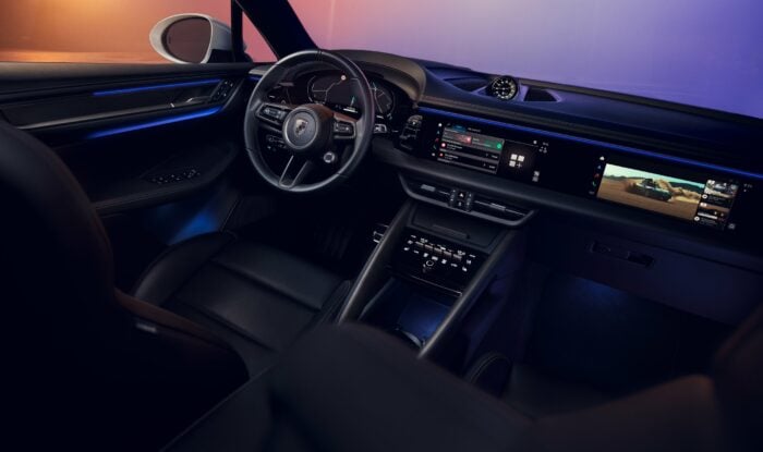 2024 porsche macan ev interior front cabin