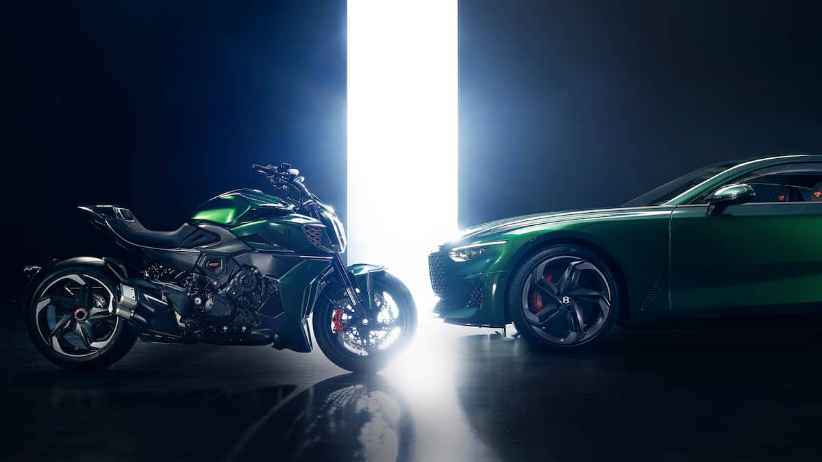 Ducati Diavel V4 for Bentley Motorcycle side by side