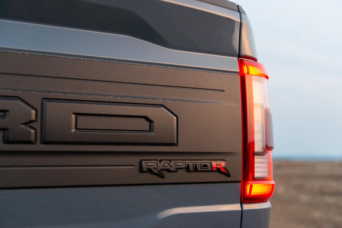 2023 Ford F-150 Raptor R logo on tailgate