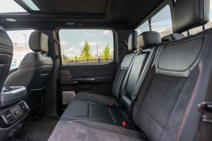 2023 Ford F-150 Raptor R interior rear seats and cabin area