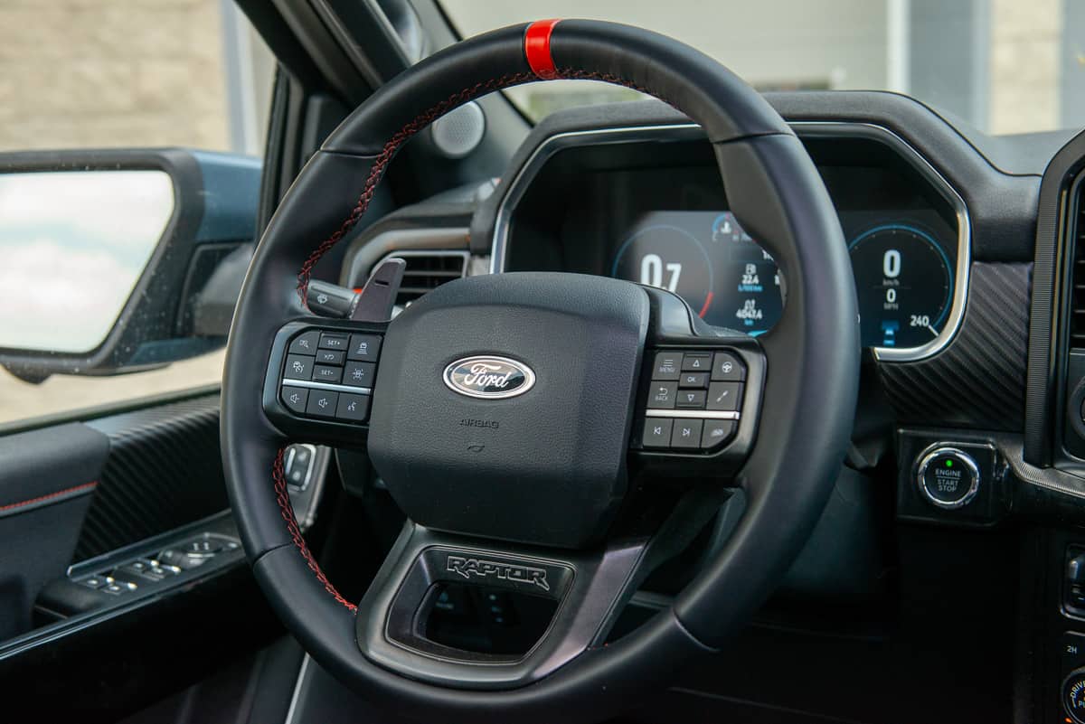 2023 Ford F-150 Raptor R interior steering wheel