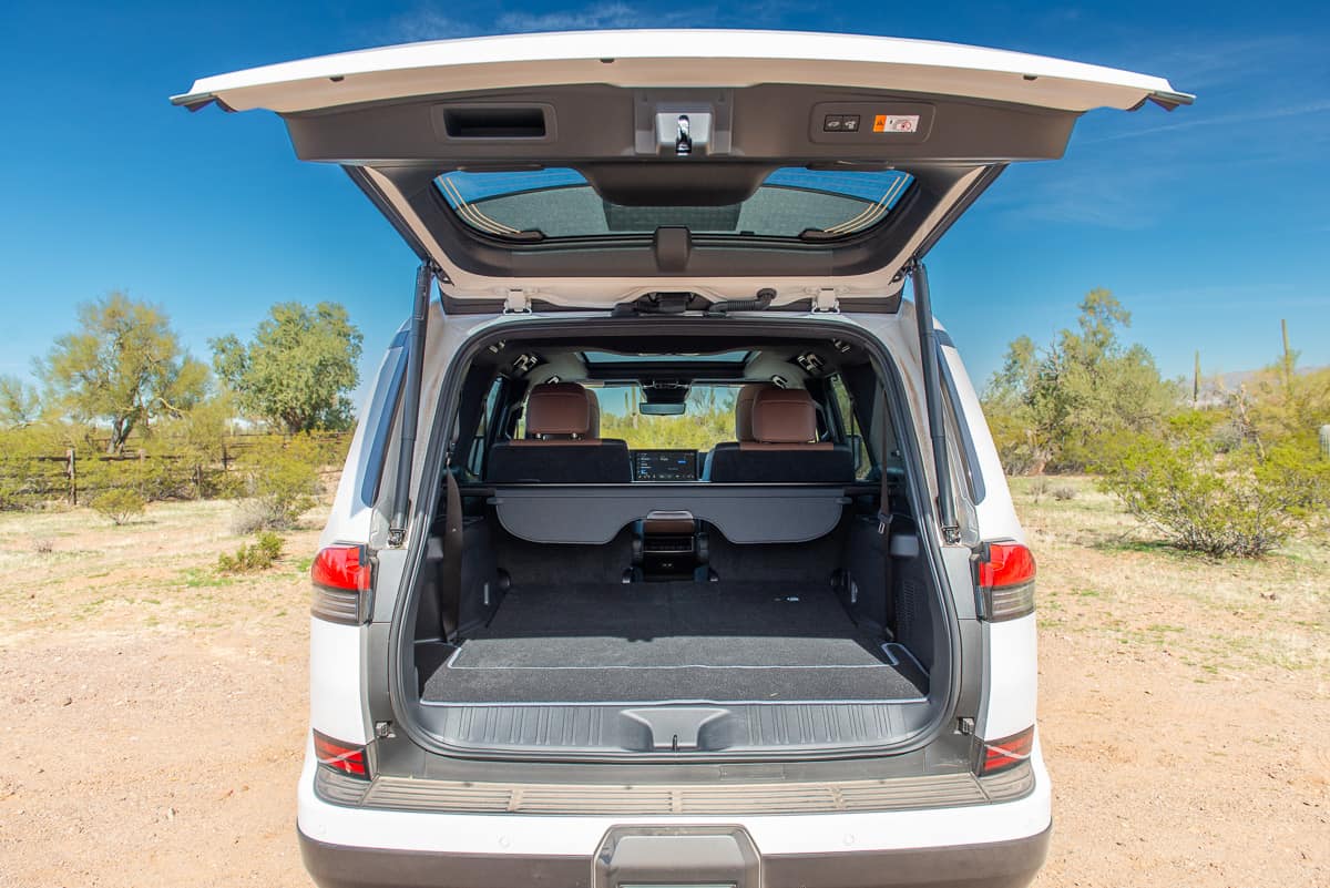 2024 Lexus GX 550 Luxury+ AWD interior rear trunk with door open