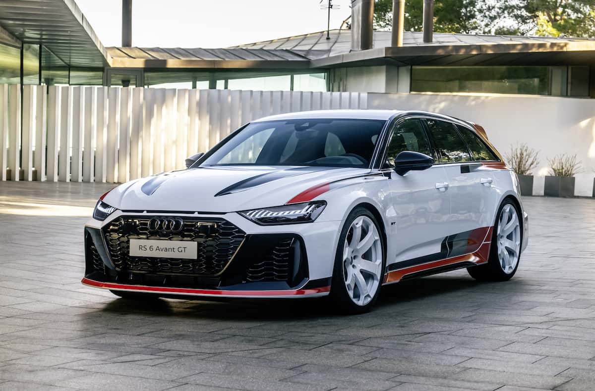 Audi RS 6 Avant GT front view parked on driveway