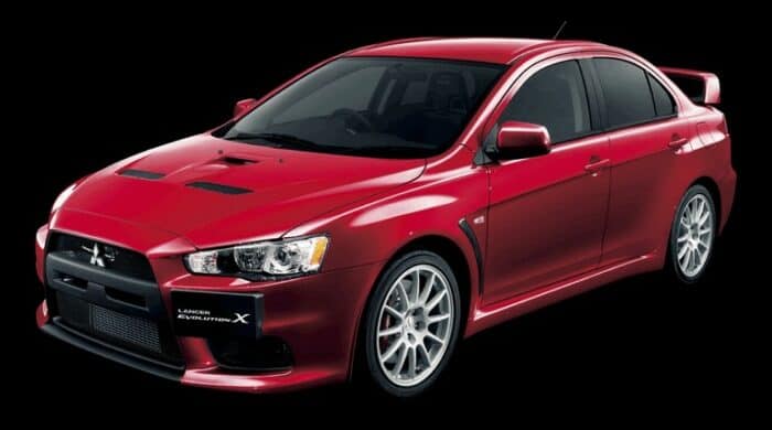 Red Mitsubishi Lancer Evo X