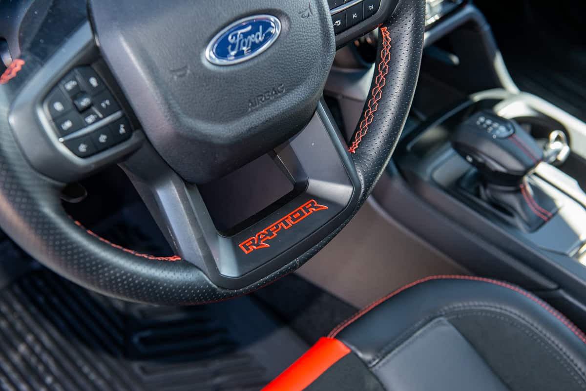 2024 Ford Ranger Raptor steering wheel