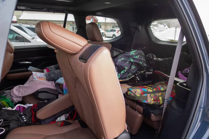 2024 Toyota Grand Highlander Platinum Hybrid MAX AWD interior third row down