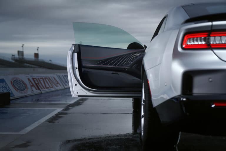 Interior shot of 2024 Dodge Charger Daytona Scat Pack.