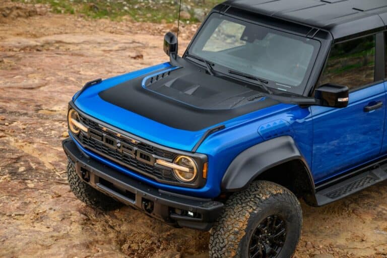 Bronco Raptor Black Appearance Package front grill and hood