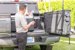 2024 Ford F-150 Pro Access Tailgate open 100 degrees