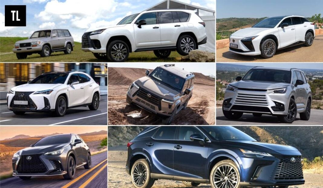 Lexus SUV models smallest to biggest