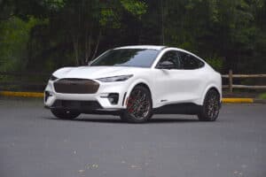 white 2024 Ford Mustang Mach-E GT front