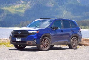 2025 Subaru Forester Sport in blue front view